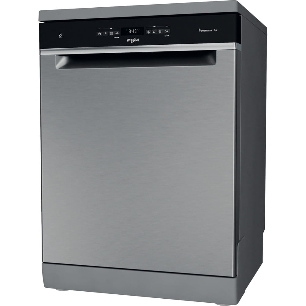 Lave-vaisselle Whirlpool WFO 3T233 P 6.5 X, inox, vue de trois quarts